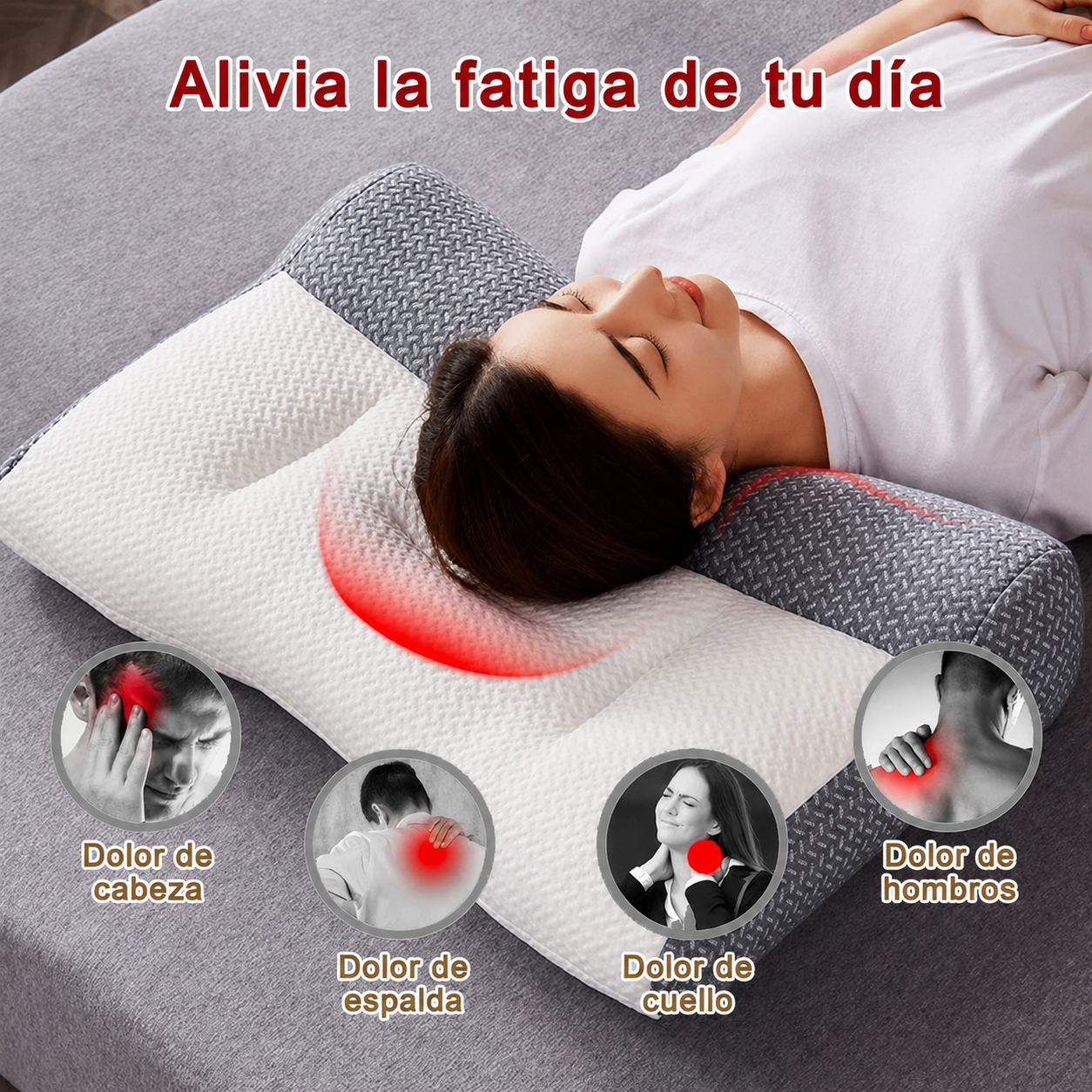 Almohada de apoyo cervical viscoelástica